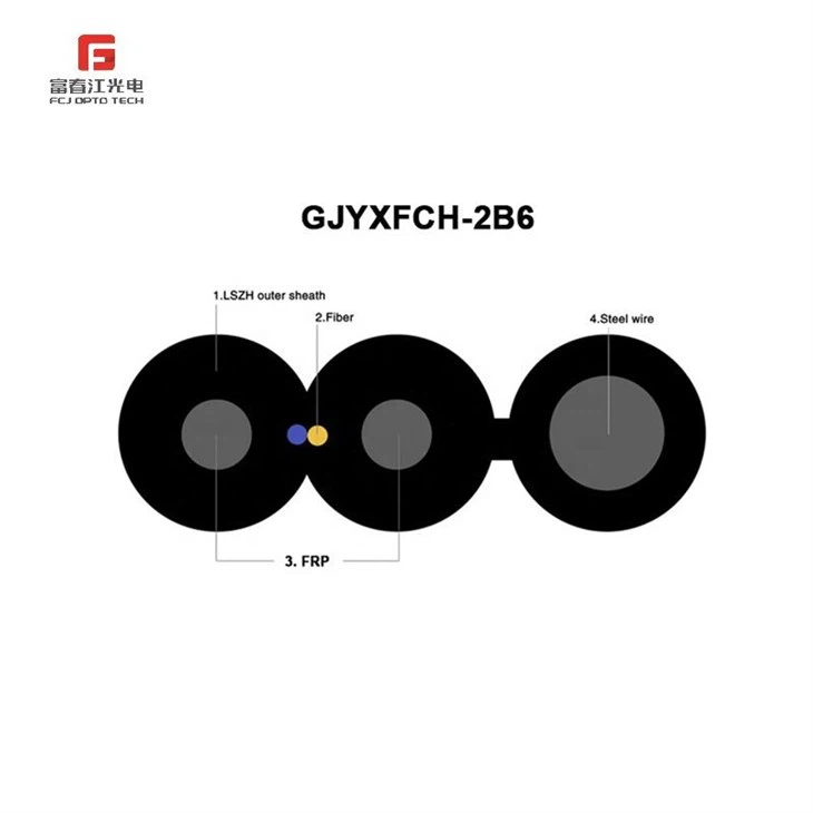 FCJ GJYXFCH 2core FTTH Optical Drop Cable